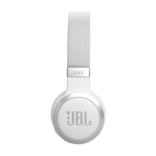 JBL Live 670NC - White - Wireless On-Ear Headphones with True Adaptive Noise Cancelling - Right